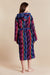 Multicolour Womens Dressing Gown - Model Back | Bown of London